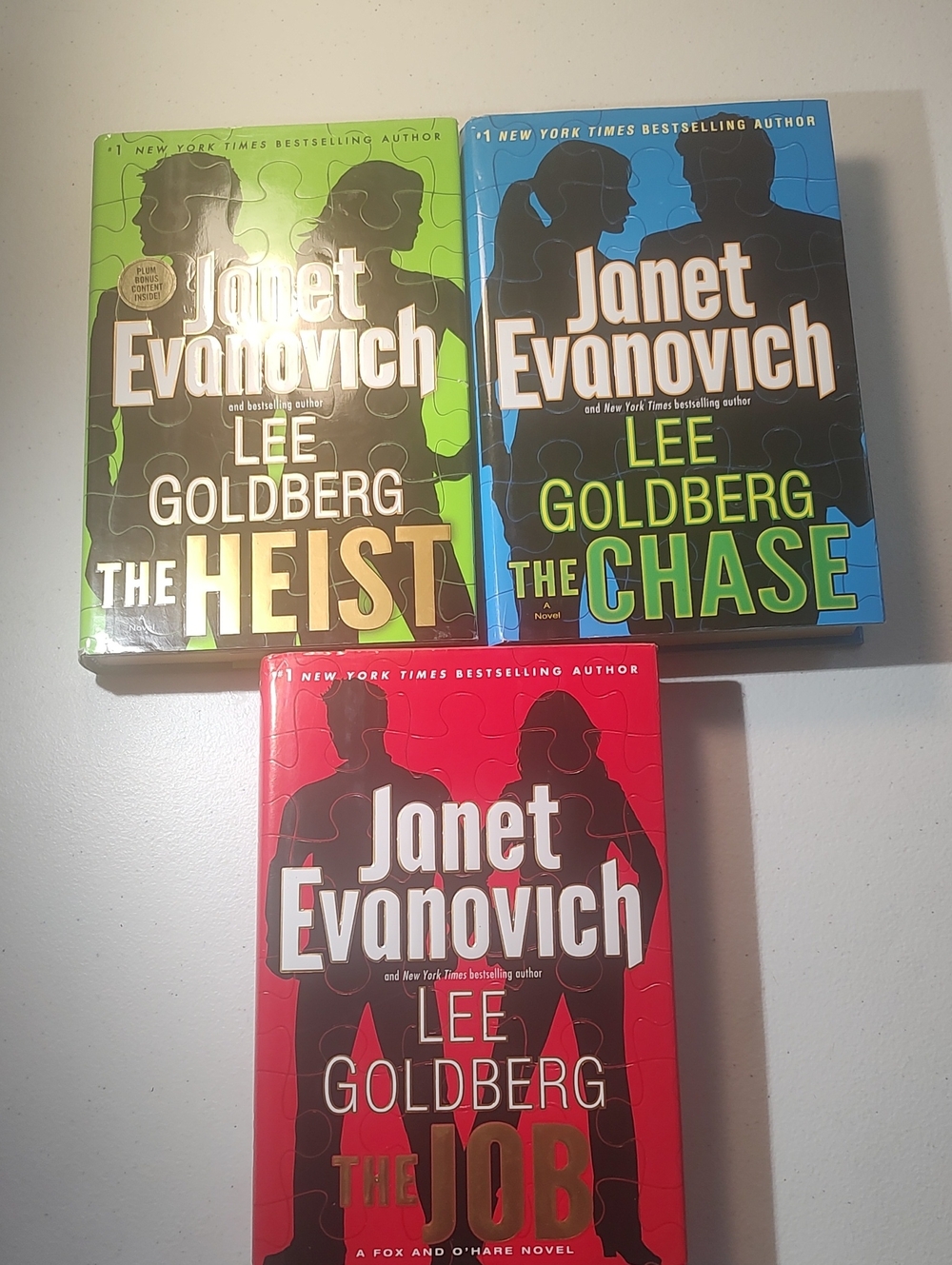 Janet Evanovich The Chase, The Heist, The Job  Fox And O'Hare  Novels  Hard Back